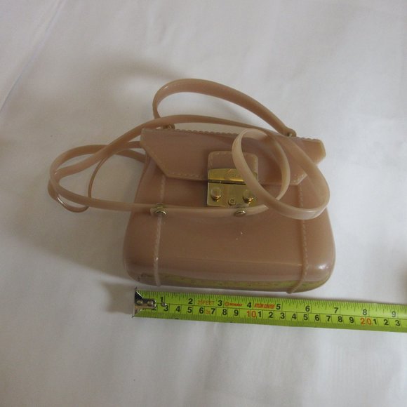 Furla Women's Nude Elegant Beige Candy Bon Bon Mini Bag Made in Italy - Picture 7 of 12